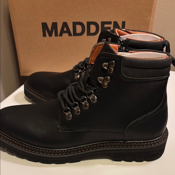 Black Ankle High Lace Up Boots main image 10